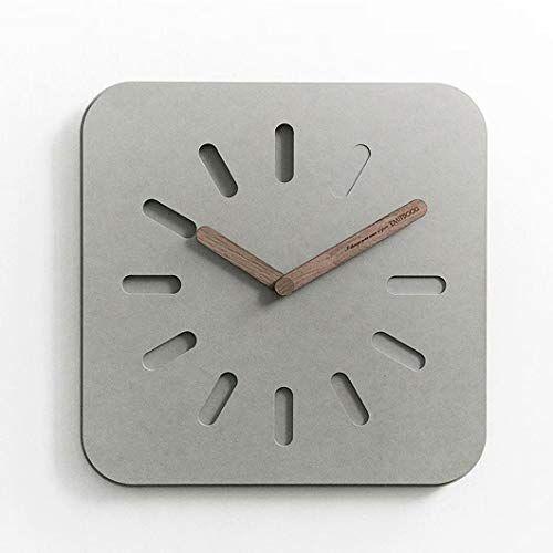 安い 掛け時計 クロック 壁掛け 柱時計 スイープムーブメント 簡約 シンプル 現代 灰色 四角型 エコライフ 北欧 静音 無騒音 おしゃれ ファ 大特価アウトレット Skylanceronline Com