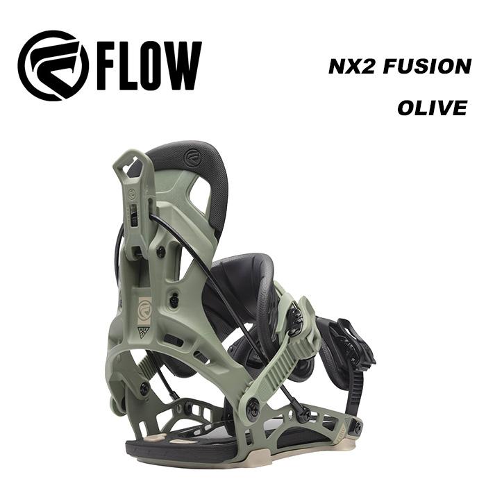 FLOW フロー スノーボード ビンディング NX2 FUSION OLIVE 23-24 モデル