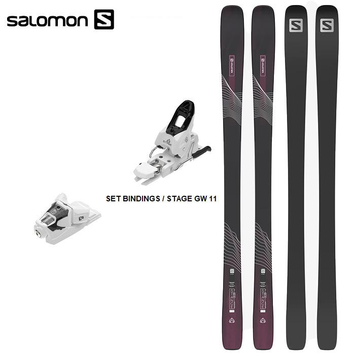 SALOMON サロモン スキー板 STANCE 84 W + STAGE GW 11(White) ビンディングセット 22-23 モデル レディース｜fusosports｜03