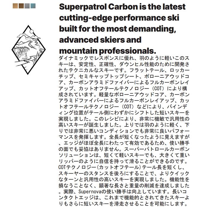 Majesty マジェスティ スキー板 Superpatrol Carbon 板単品 23-24
