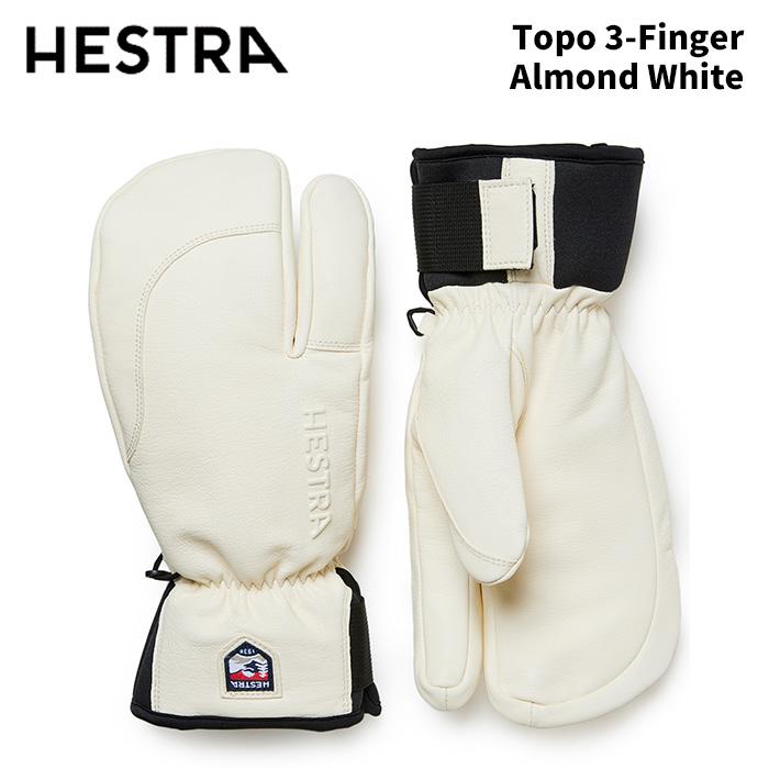 33872-060】HESTRA ヘストラ グローブ Topo 3-Finger Almond White 24