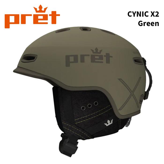 PRET プレット ヘルメット Cynic X2 Green 24-25 モデル : FUSO SKI