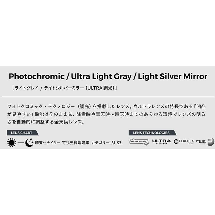 DICE ダイス ゴーグル BANK PUR BK54570 (C-UL LGR/LSI) 調光×ULTRAライトグレイ/ライトシルバーミラー 25-26モデル 眼鏡対応 バンクの画像