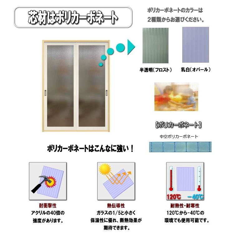 ポリカー建具 和室出入口タイプ 高さ：601〜1820mm×DW910ｍｍまでのオーダー建具になります。 ふすま 用のミゾで入れられます。 | DOA | 01