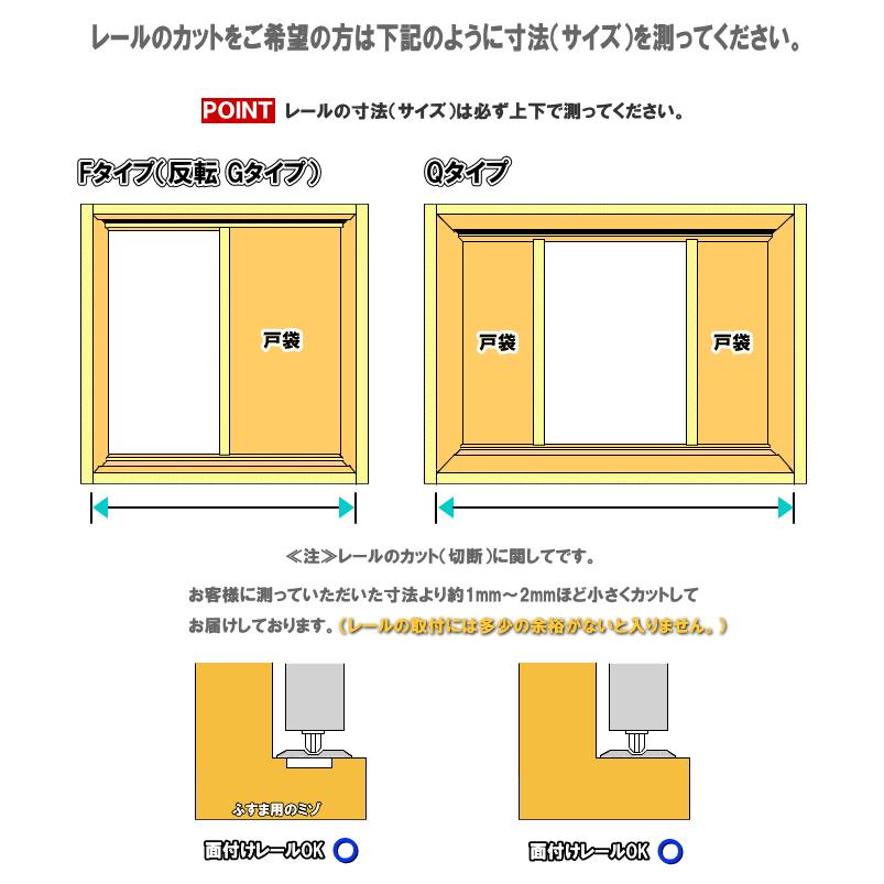 ME　 エッジボード　レールがエッジになってます。 1本ミゾ面付アルミレール 長さ1820mm : ふすま宅配サービス - 通販