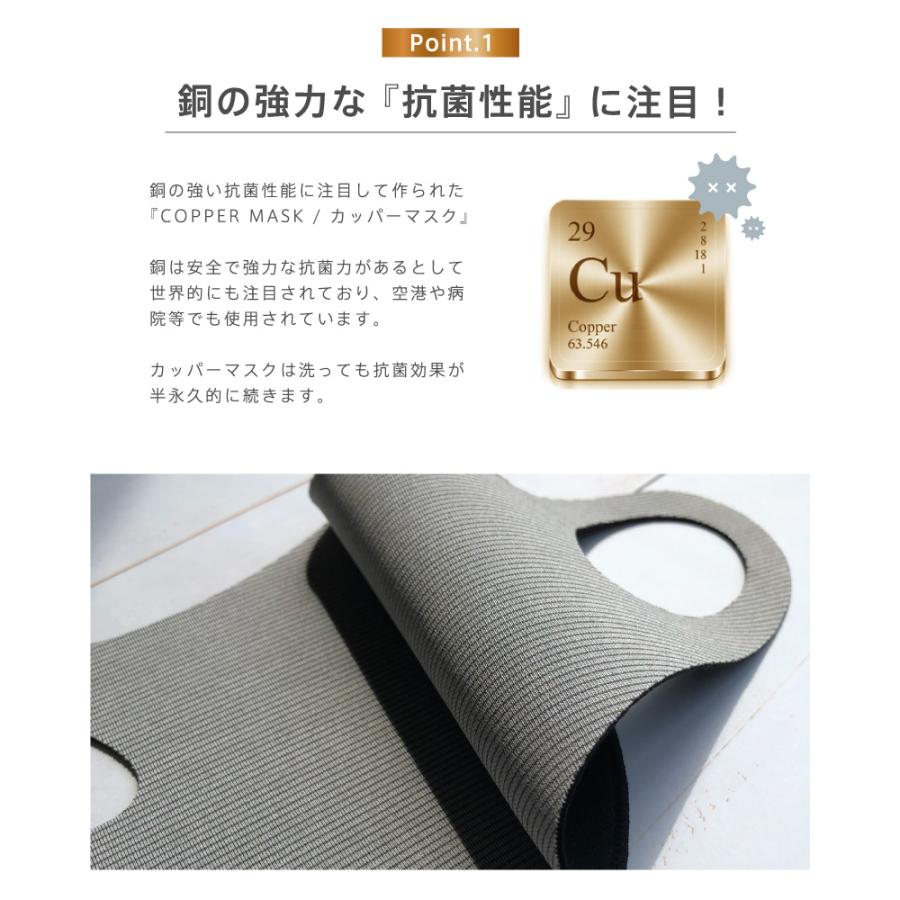 ポイント10倍]【3D抗菌 銅マスク】カッパーマスク COPPER MASK 2枚