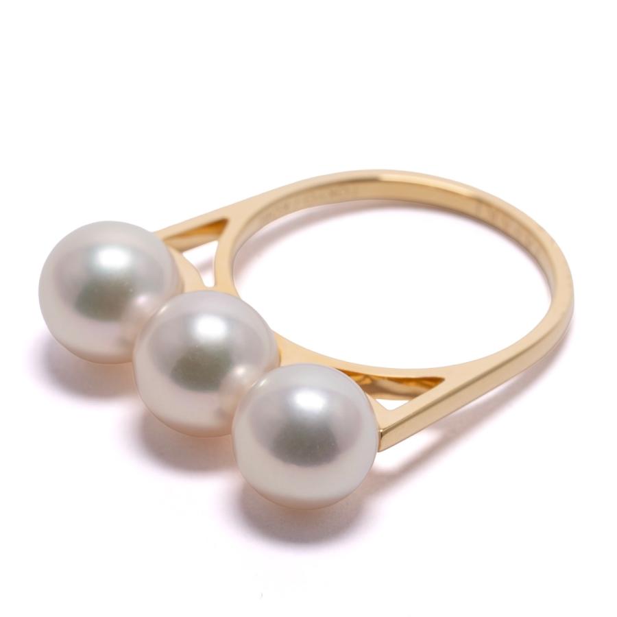 タサキ　バランス　エラ　リング　TASAKI 中古 ＜タサキ / TASAKI＞ バランス エラ リング K18 パール 15号