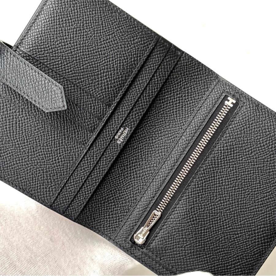 最終値下げ ベアンコンパクト エプソン ブラック シルバー金具 B刻印 HERMES（エルメス） 【新品未使用】エルメス ベアンコンパクト