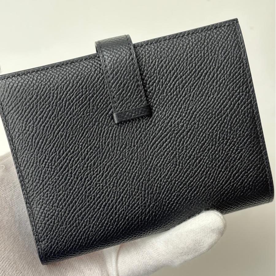エルメス ヴォーエプソン ベアンコンパクト 折り財布 中古 ＜エルメス / HERMES＞ ベアンコンパクト ヴォーエプソン B刻印