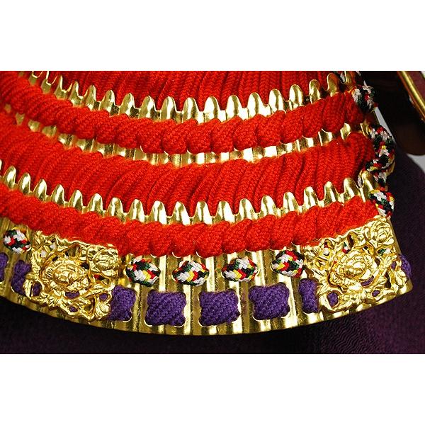 京甲冑】13号 雲龍朱赤糸縅之御兜 平安武久作−人形のフタバ【送料・代