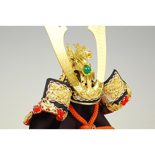 京甲冑】8号 曙裾濃糸縅之御兜-ケース飾り- 平安武久作−人形のフタバ