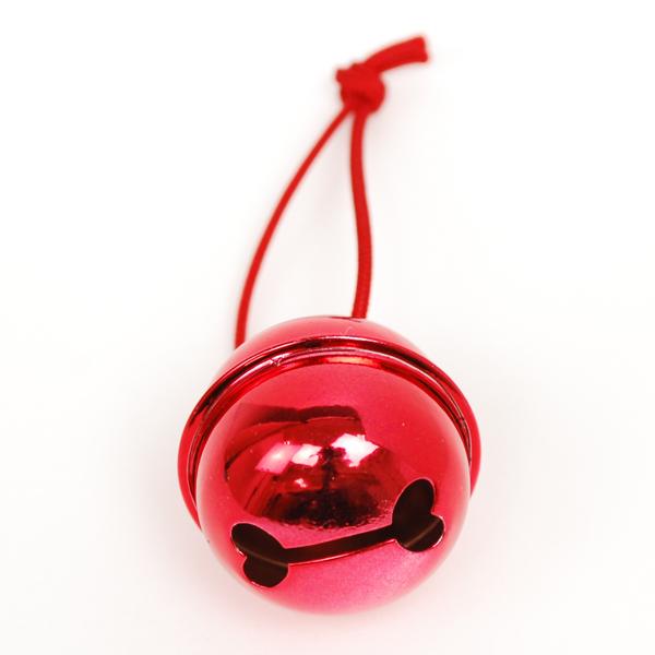 お祭り用品】カラー鈴3cm（一寸） 青・赤・紫・緑・ピンク（ひも付き