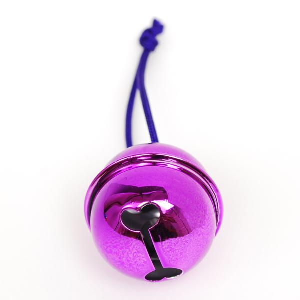 お祭り用品】カラー鈴3cm（一寸） 青・赤・紫・緑・ピンク（ひも付き