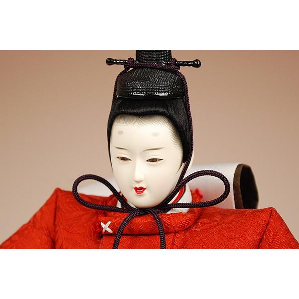 京雛 南天文朱華染之御束帯 平安寿峰作−人形のフタバ : フタバ装飾