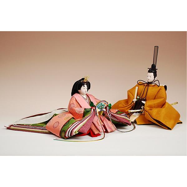 京雛 桐竹鳳凰黄櫨染之御束帯 平安寿峰作−人形のフタバ : フタバ装飾