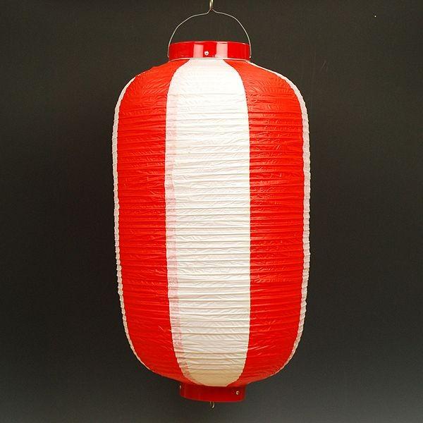 お祭り用品】尺二堂島ビニール紅白提灯（外国製）【領収書発行