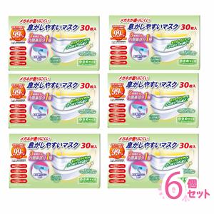 メガネが曇りにくい息がしやすいマスク　小さめサイズ　３０枚入　6個セット　ウイルス対策！＊配送分類:1｜futaba28