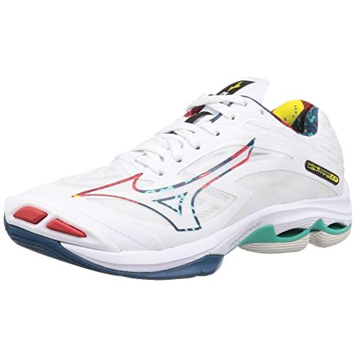 ミズノ バレーボールシューズ ウエーブライトニング Z7 ホワイト レッド グリーン レディースファッション Z7 Futaba 2e