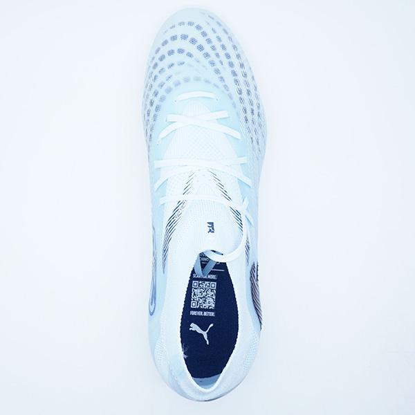 サッカー部　プーマ　ウォーマー　ホワイト✕ブルー　L PUMA（プーマ） フューチャー 9 プロ HG/AG PUMA 108901-03 アイシー