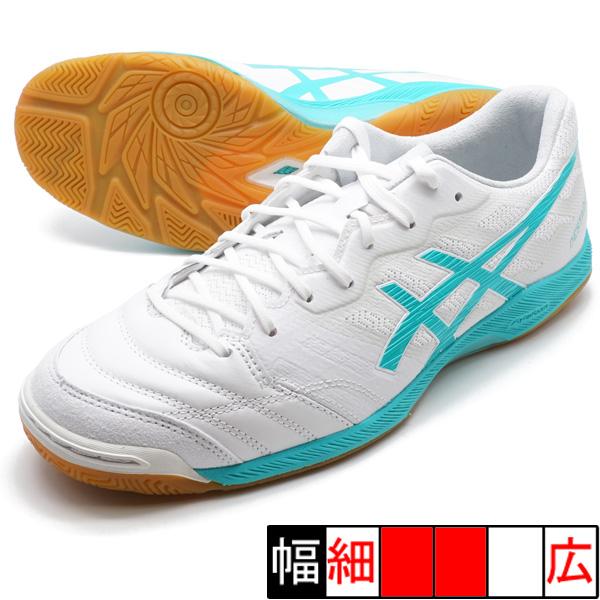 ASICS DESTAKUE K FF フットサルシューズ 1111A217 ASICS Men's Futsal Shoes DESTAQUE K FF White/Sea Glass 1111A217