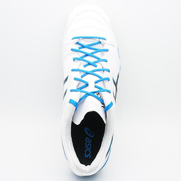 asics デスタッキ25.5 フットサルシューズ ホワイト/ターコイズ アシックス デスタッキ K FF TF asics 【サッカー・フットサル