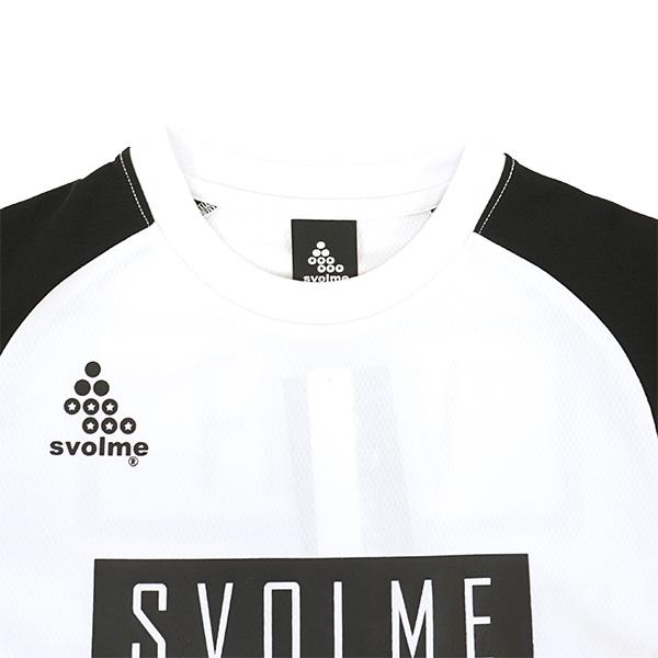 Sサイズ スボルメ SVOLME プラシャツプラパン上下 ホワイトブラック SVOLME（スボルメ） 【上下セット】 ジュニア Jr切替TRトップ TR