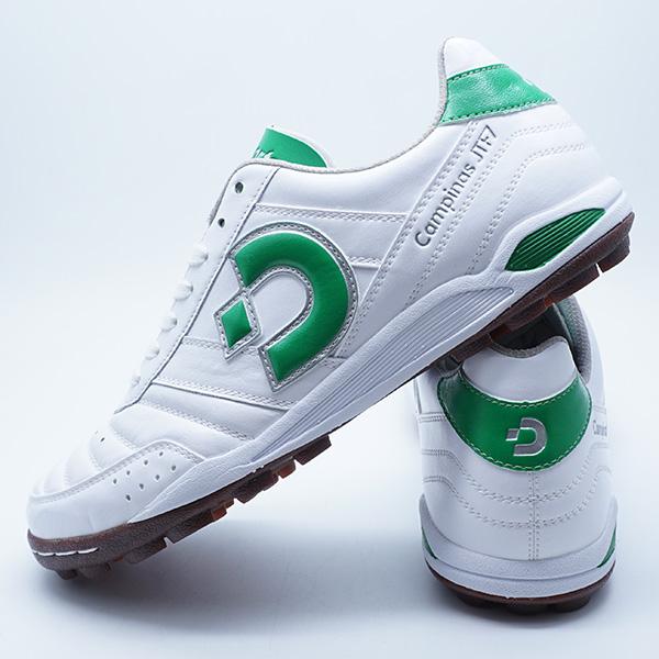 超美品　使用1回 Desporte フットサルシューズ ホワイト/グリーン デスポルチ/Desporte フットサルシューズ（ターフ/人工芝用