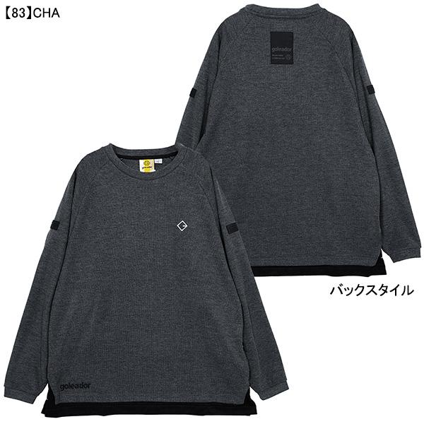 【送料無料】 ゴレアドール goleador スクエアワッフル フェイクレイヤード オーバーサイズ トレーナー GD-192 サッカー フットサル スウェット メンズ | goleador | 03