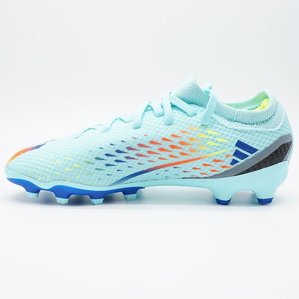 ジュニア エックス スピードポータル.3 HG/AG J アディダス adidas GW8480 クリアアクア ジュニア サッカースパイク|futaba|03