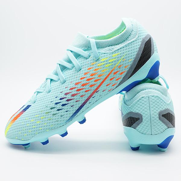 ジュニア エックス スピードポータル.3 HG/AG J アディダス adidas GW8480 クリアアクア ジュニア サッカースパイク|futaba|04