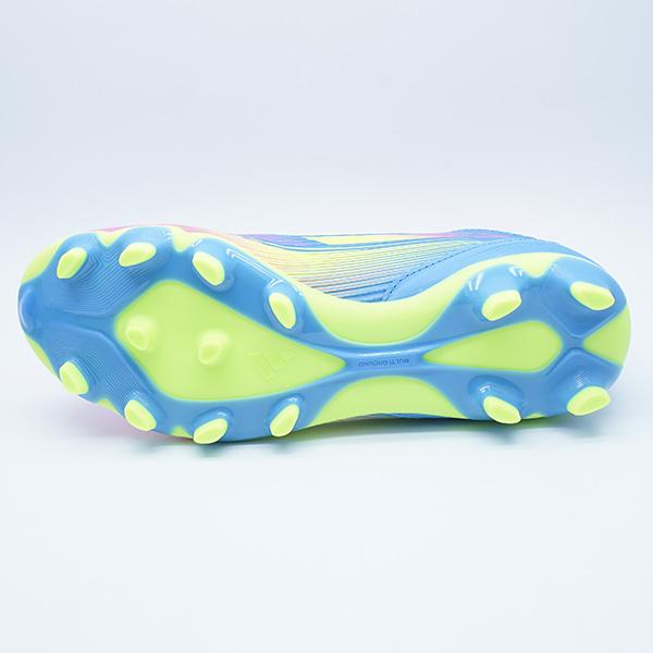 adidas F50 サッカーシューズ ホワイト/ブルー/イエロー adidas アディダス アディゼロ F50 ジャパン TRX HG(ホワイト×ライム