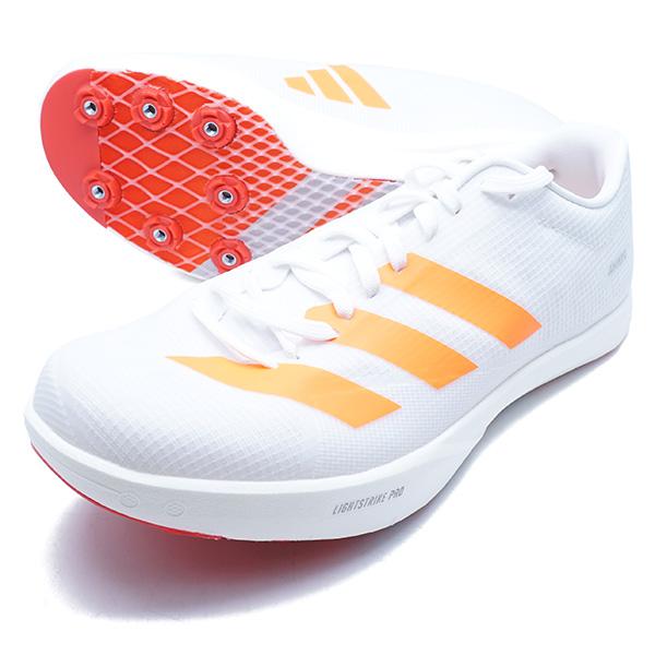 アディゼロ ロングジャンプ（走幅跳） アディダス adidas JQ0807 ホワイト オレンジ 陸上スパイク 走り幅跳び | adidas