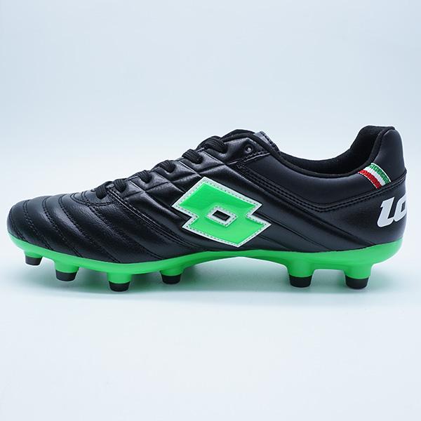 lotto PRIMO サッカースパイク ブラック/グリーン　24.5センチ LOTTO（ロット） STADIO JP LOTTO LO-STADIO-1-BLKGRN ブラック