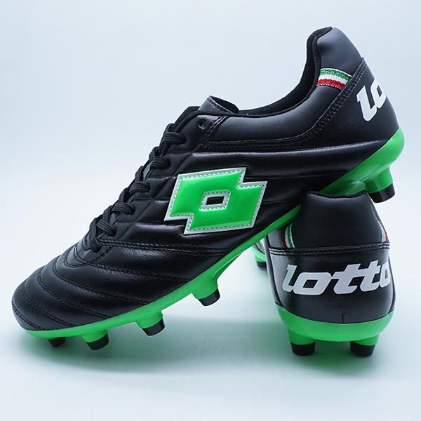 lotto PRIMO サッカースパイク ブラック/グリーン　24.5センチ LOTTO（ロット） STADIO JP LOTTO LO-STADIO-1-BLKGRN ブラック