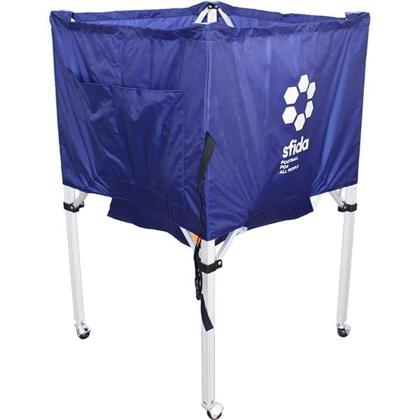 スフィーダ SFIDA ボールカゴ 100×63×63cm OSF-BC01 サッカー フットサル ボールキャリー キャスター付き ブルー | SFIDA | 01