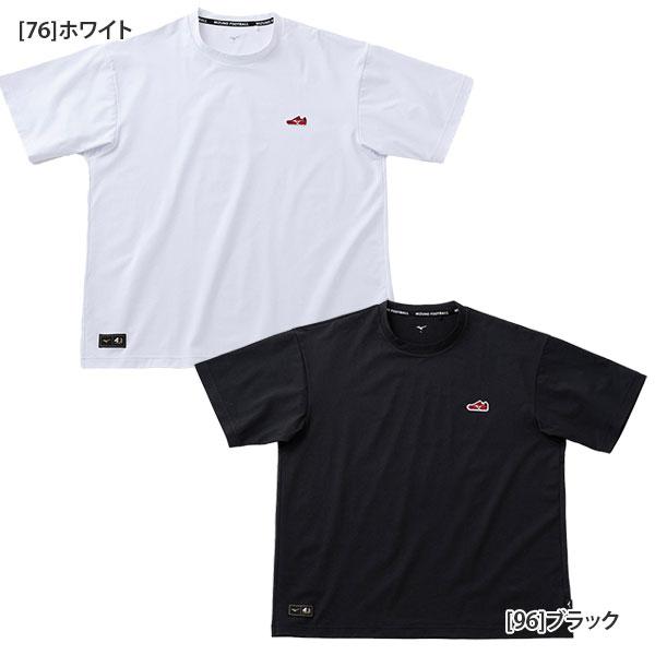 ミズノ MIZUNO モレリア ルビーレッド ワッペン Tシャツ P2MAC401 サッカー フットサル モレリア40周年記念 半袖Tシャツ メンズ | MIZUNO