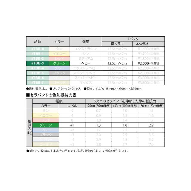 トレーニング用品 エクササイズバンド D&M セラバンド ブリスターパック ヘビー TBB3 | D&M | 01