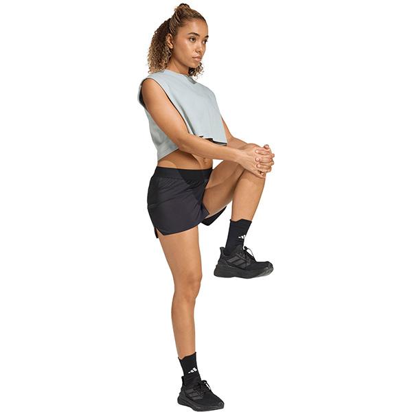 【ネコポス選択可】アディダス adidas RunEss 4インチ インナー付き 26SS ショートパンツ TX275 レディース ランニングパンツ ブラック | adidas | 05