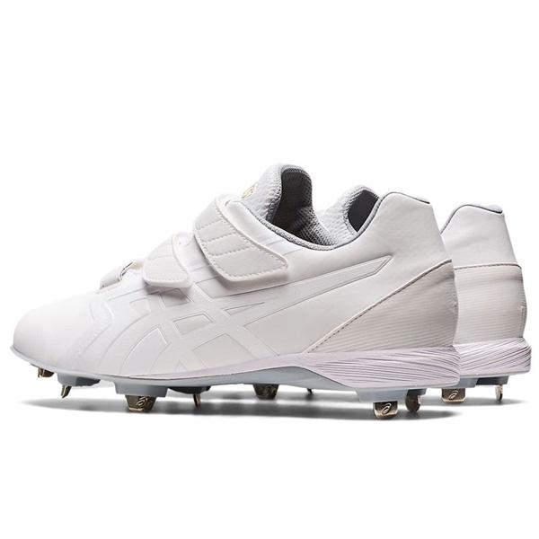 アシックス asics 野球 スパイク ゴールドステージ MG 野球 BASEBALL 金具スパイク 白スパイク マジックテープ 1123A037-110｜futabaathlete｜05