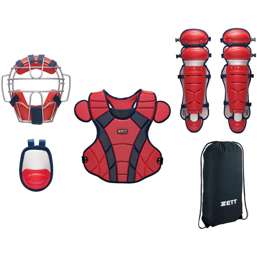 ゼット（ZETT） 野球 軟式キャッチャー防具4点セット マスク