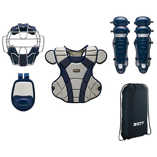 ゼット（ZETT） 野球チームグッズ 軟式キャッチャー防具4点セット