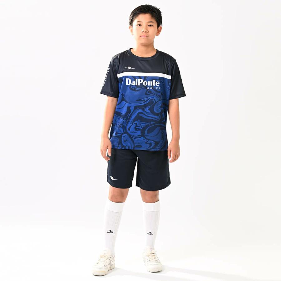 150cm ダウポンチ ジュニアプラシャツプラパン上下 ネイビー ダウポンチ DALPONTE 上下セット ジュニア キッズ 昇華プラシャツ