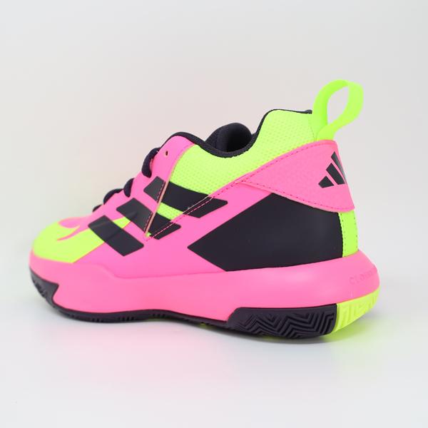 バスケットボールシューズ ホワイト/ブラック/イエロー/ピンク アディダス adidas キッズ ジュニア バスケットボール シューズ Cross