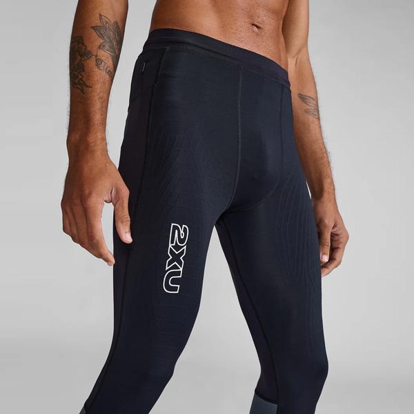 2XU ツータイムズユー メンズ ランニングタイツ LightSpeedR ライトスピード リアクト コンプレッションタイツ MA7049Bの画像