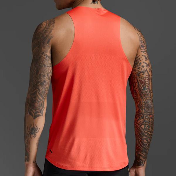 2XU オレンジ タンクトップ ナローストラップニットタンクトップ | AKTE