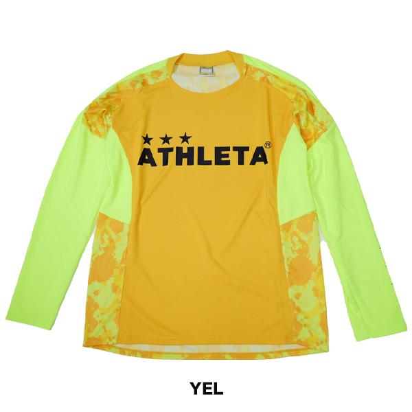 ⭐︎⭐︎⭐︎ATHLETA 昭和　イエロー×緑　 長袖サッカーシャツ ATHLETA（アスレタ） 【ネコポス送料無料】アスレタ プラクティス