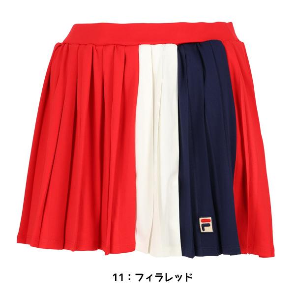 FILA（フィラ） テニスウエア ライン 切替 プリーツ スコート