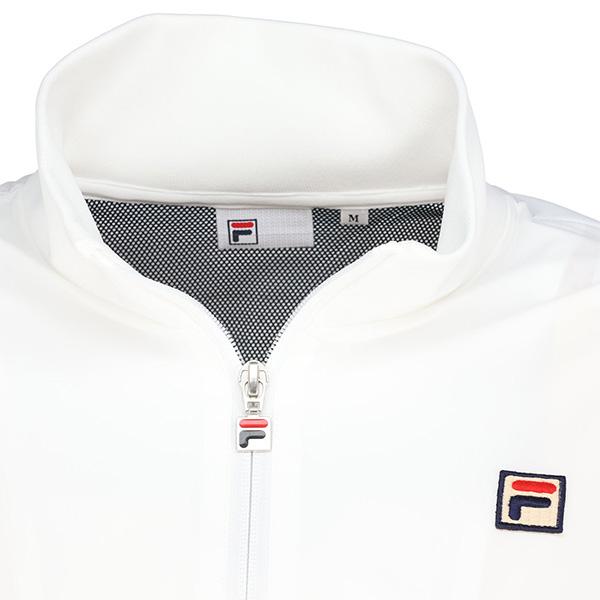 FILAレディースホワイト ジップアップアウター FILA（フィラ） ブルゾン アウター エコファー ジップアップ スタンド