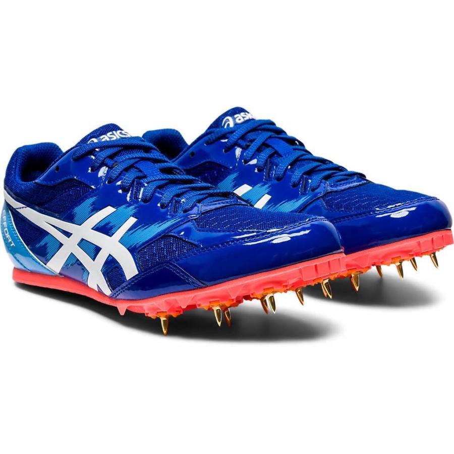 お買い得 アシックス Asics Effort Mk 1091a014 401 メンズ レディース ジュニア 陸上スパイク 短距離 中距離 オールウェザー 土トラック 兼用 ブルー ホワイト Wantannas Go Id