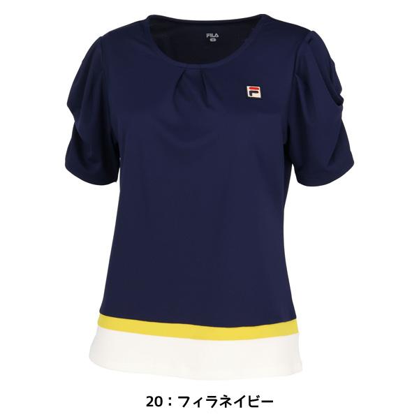 【ネコポス送料無料】フィラ FILA テニスウエア ギャザー Tシャツ レディース VL2697｜futabaharajuku｜12